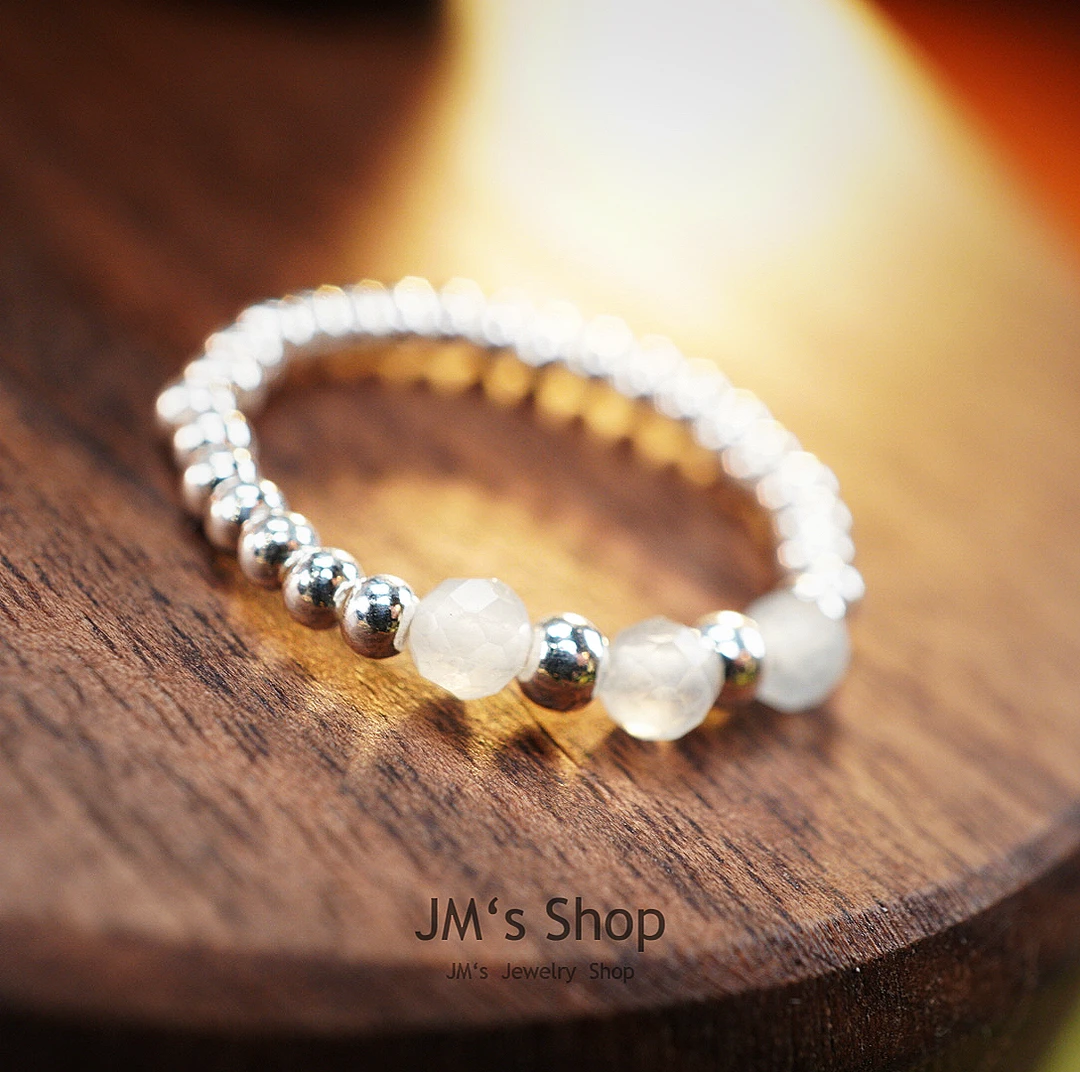 925银戒指 【街末】原创设计手工定制手作时尚百搭复古圆珠银珠戒指