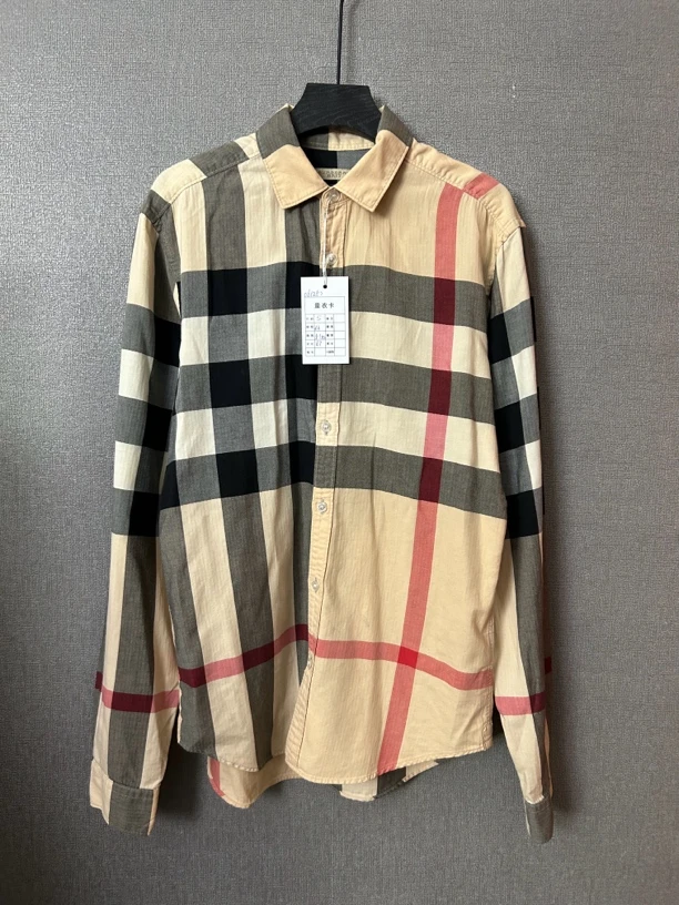 95新 BURBERRY/博柏利 经典大格纹长袖衬衫