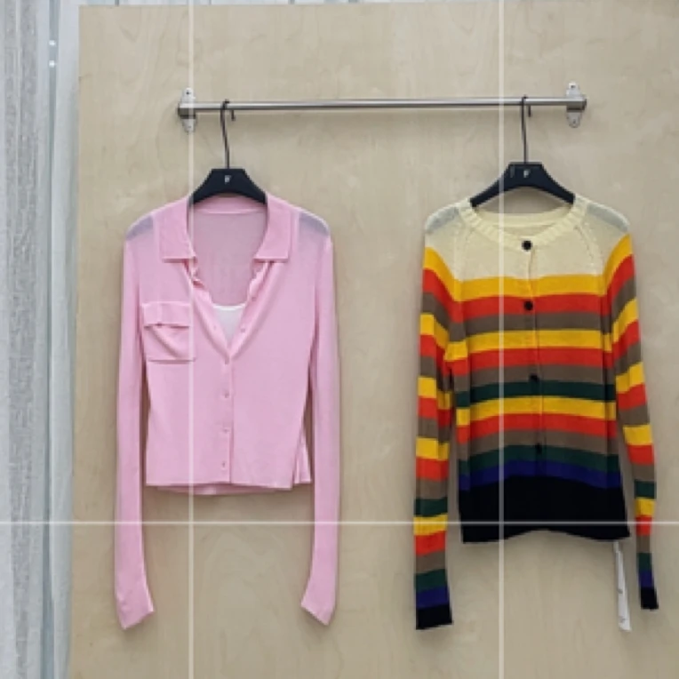 菜花 福（1ch28315#）软乎乎！假两件口袋针织衫 3-28