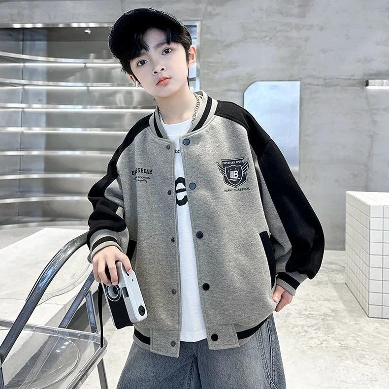 男童春秋款运动棒球服外套2025新款春秋季中大童潮流洋气酷帅上衣