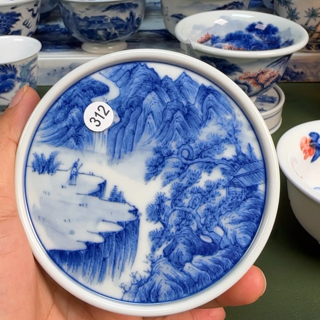 景德镇纯手绘会茶具圆圆312