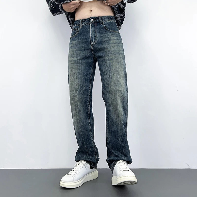 推荐小脚牛仔裤男款弹性春秋男装爆款2025美式潮牌复古百搭长裤子