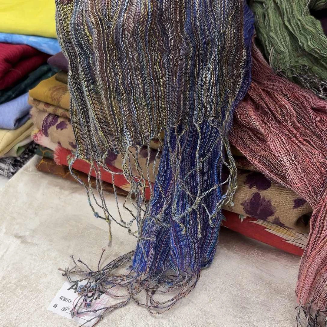 麻1条汉麻色织围巾