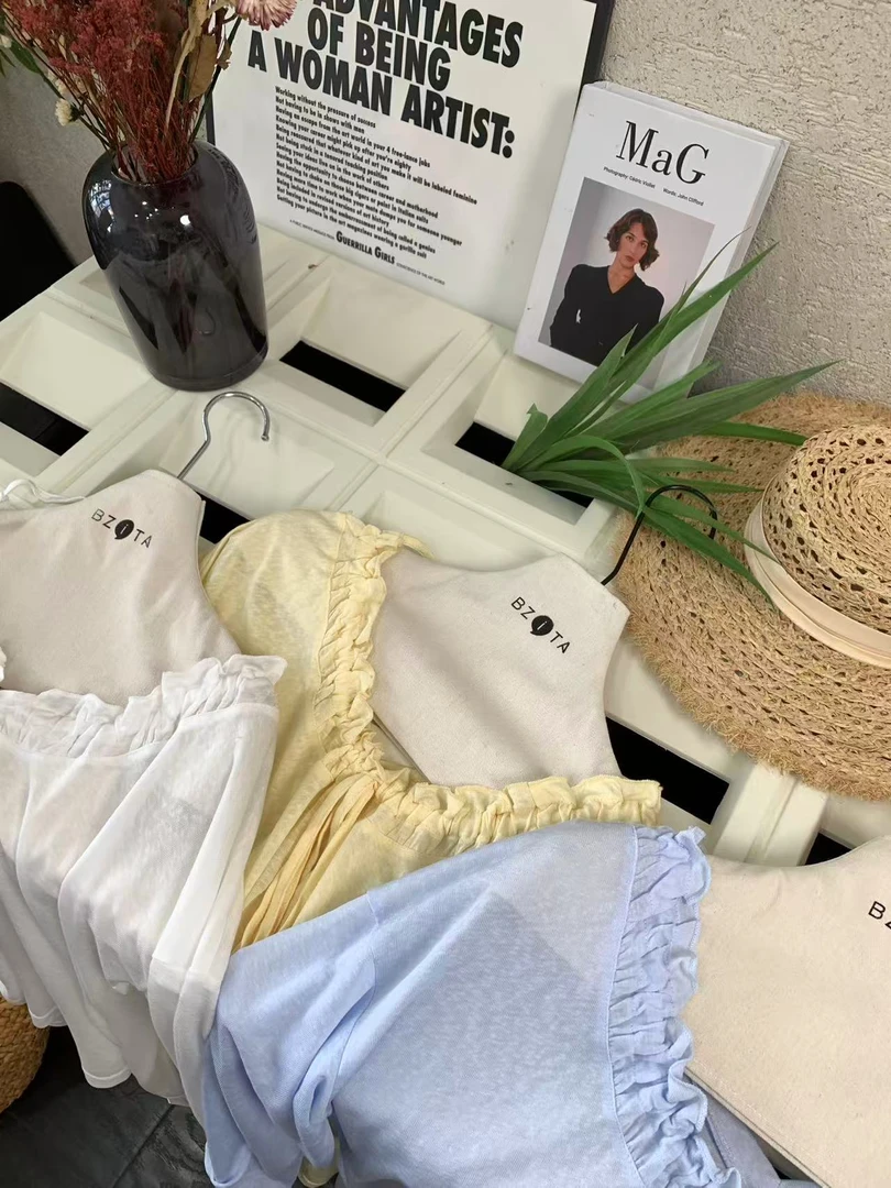 『雨美 Show』7109夏季时尚花边一字肩上衣