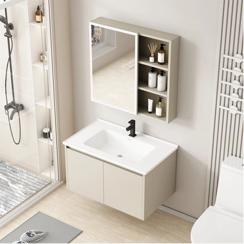 小户型超窄洗脸盆柜陶瓷一体盆卫生间洗脸洗漱盆柜组合加厚蜂窝