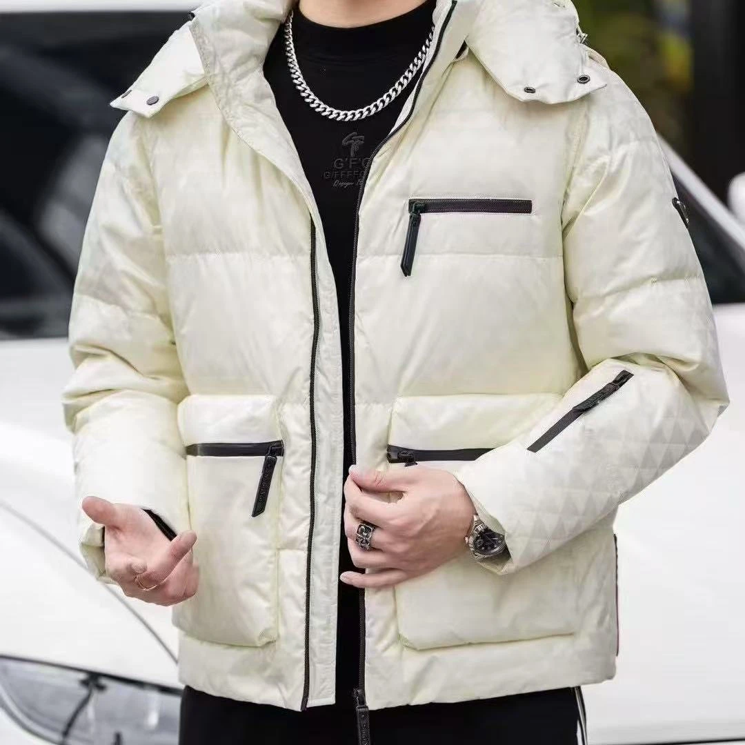 新款高端男士潮流百搭个性休闲连帽羽绒服24AW078