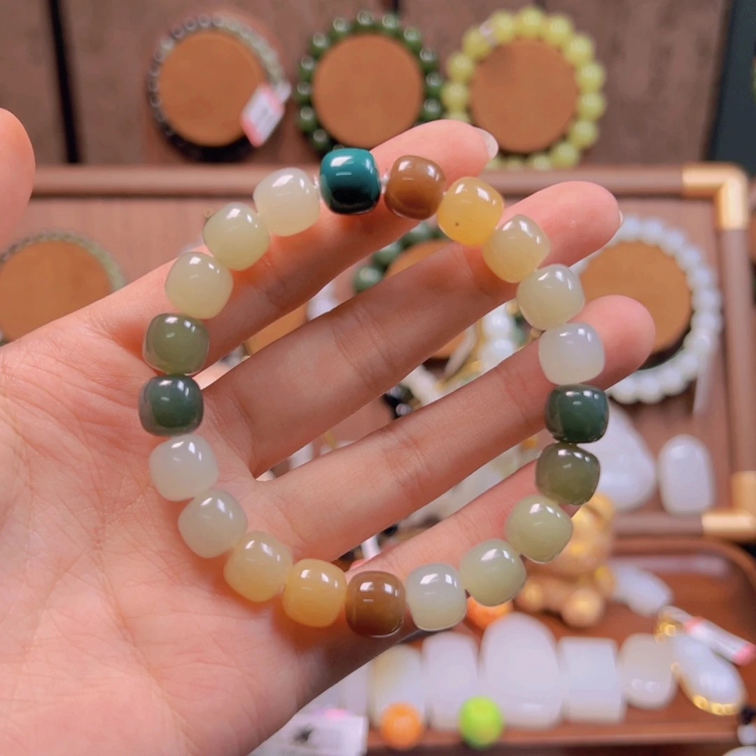 未镶嵌手串和田玉多宝手串