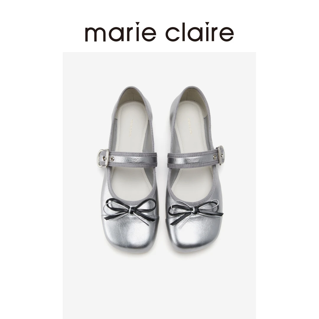 MC女鞋单鞋女鞋浅口轻奢玛丽珍增高法式公主鞋marieclaire女鞋