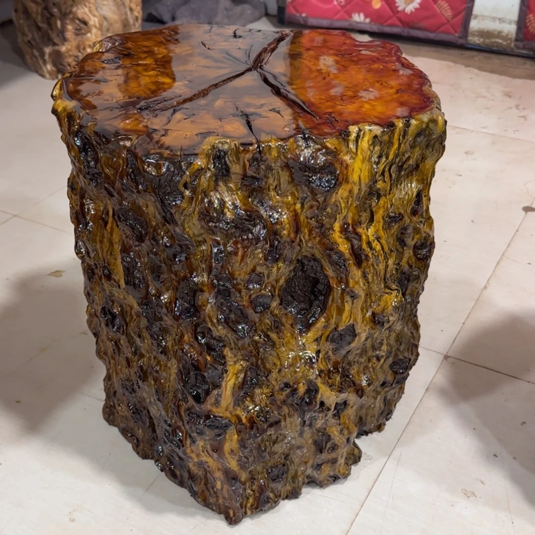走***路龙纹鸡心枣木手工艺品