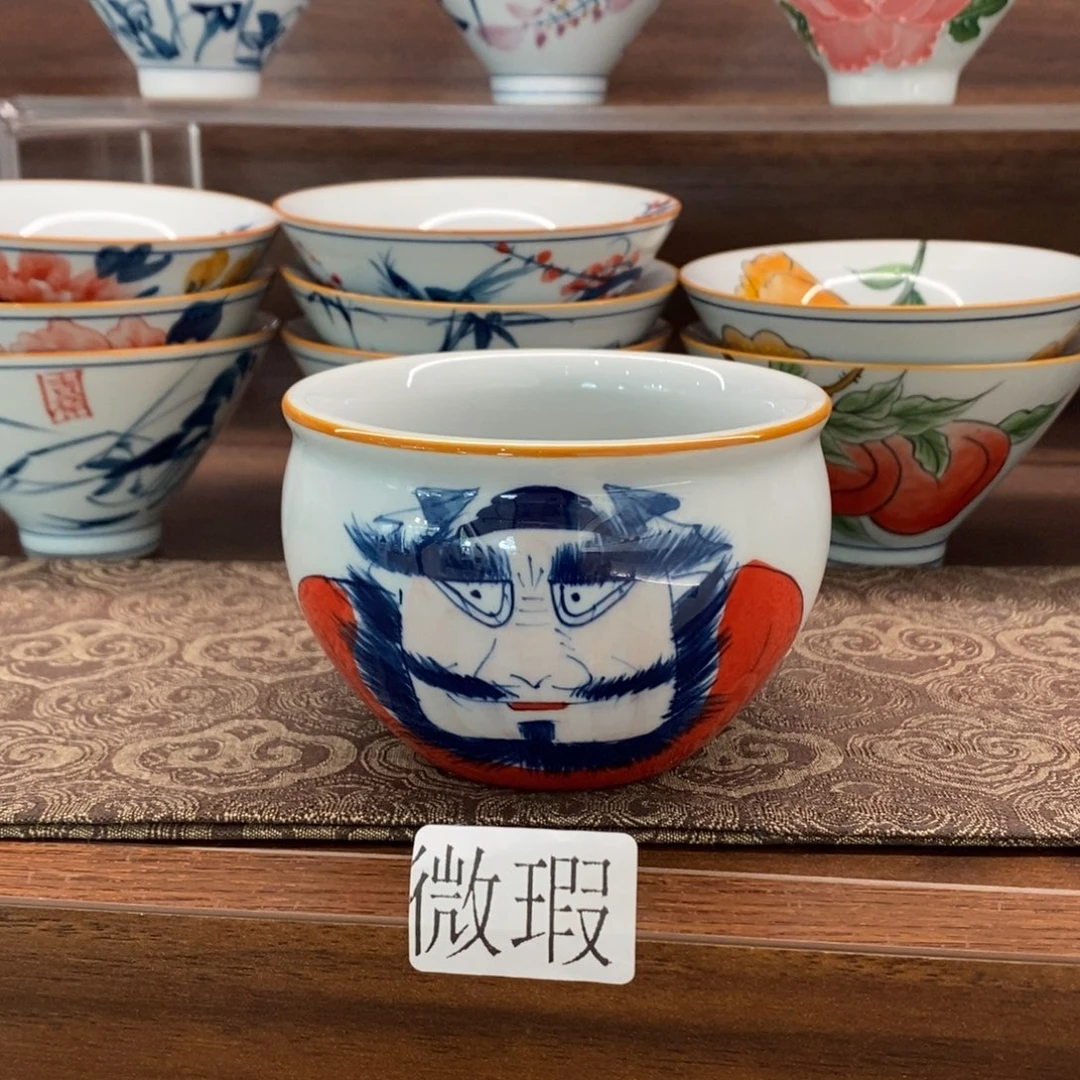 微瑕釉下彩纯手绘手工绘制