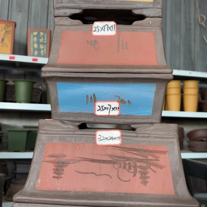 紫砂花盆100-5。