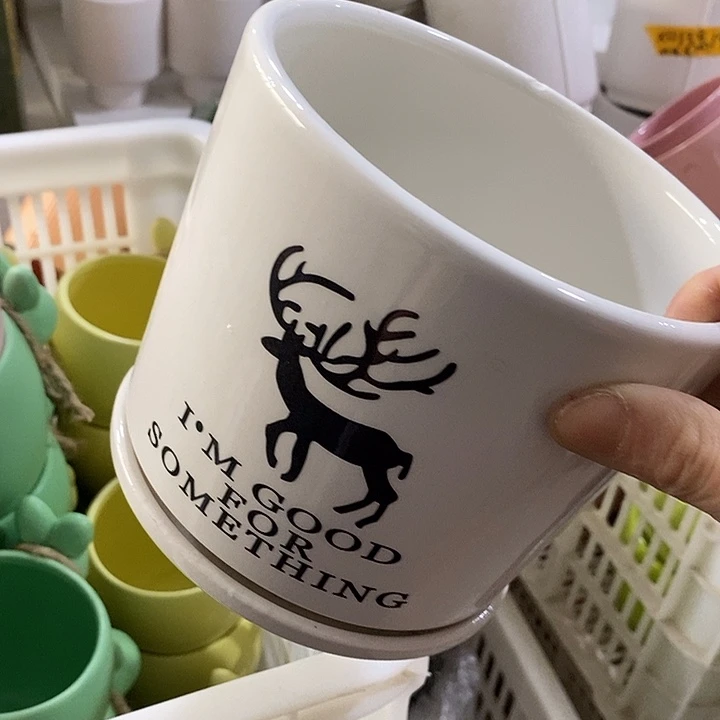 摆件陶陶盆有孔 瑕疵针孔漏釉介意勿拍外口 14外高13