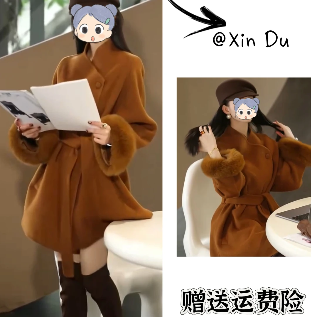 2025秋冬季新款时尚显瘦气质女士网红洋气外套百搭款D25228