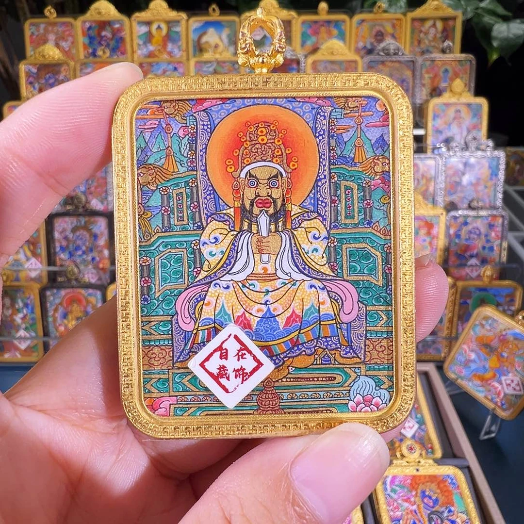 吊坠五爷广济龙王唐卡