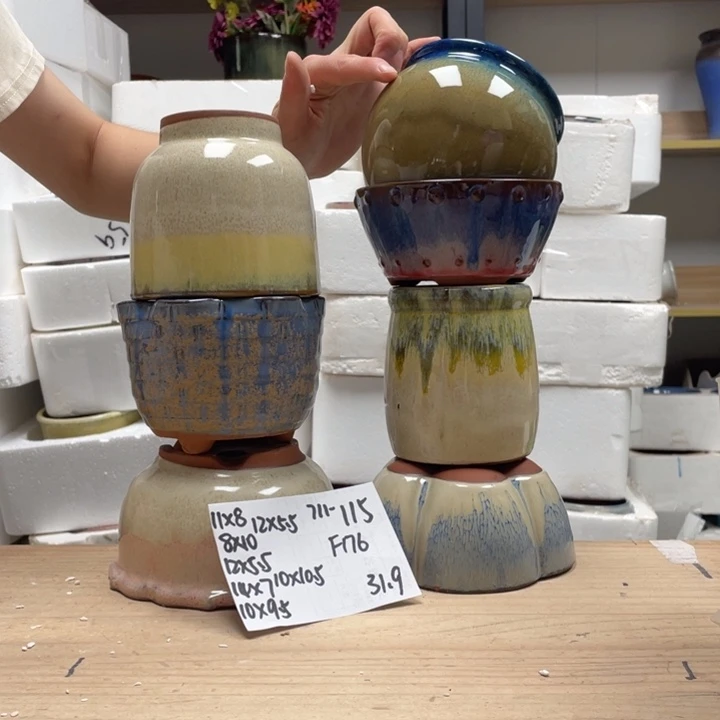 紫砂花盆多肉陶土花盆微瑕115