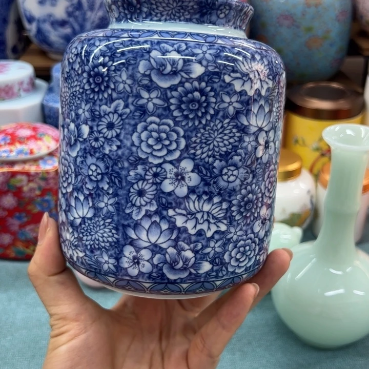 瓷片茶叶罐密封罐储物罐