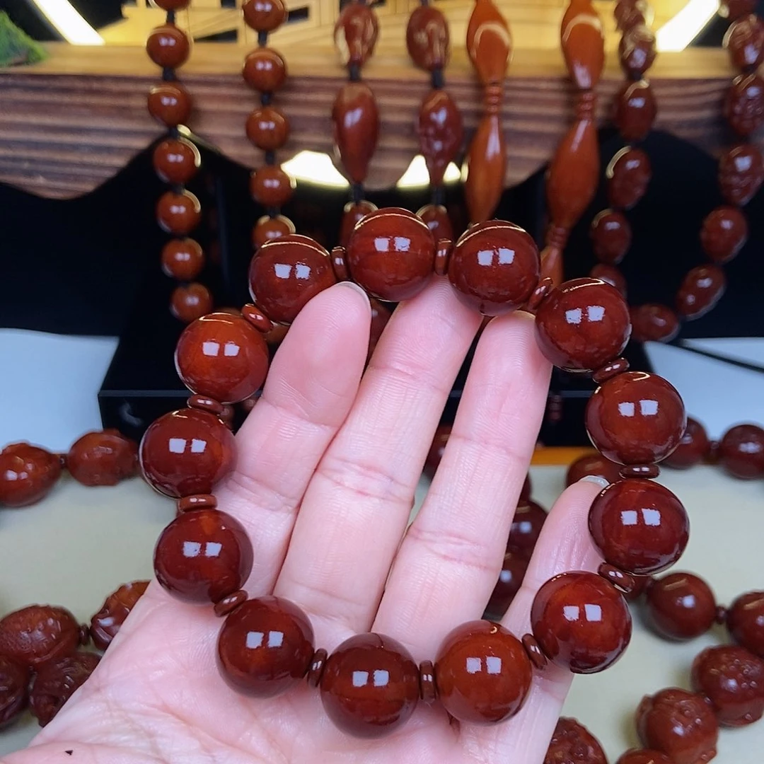 橄榄核吊坠正圆光珠