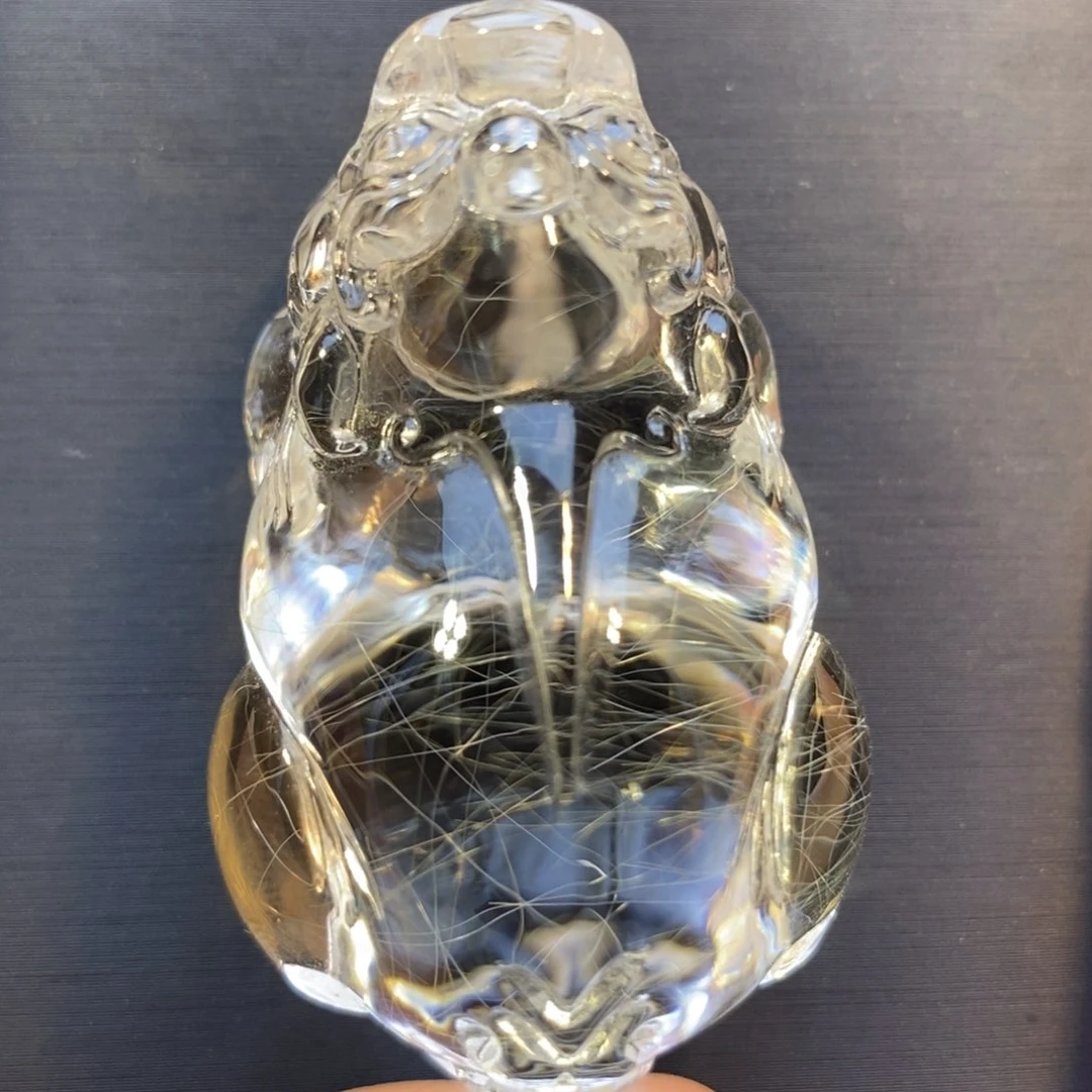 颈饰未镶嵌水晶发晶貔貅吊坠