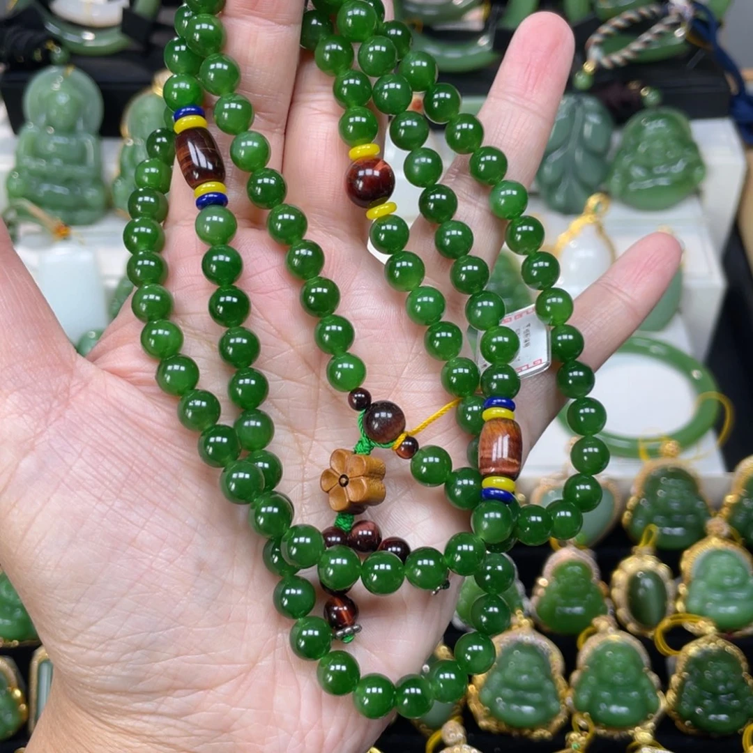 和田玉（碧玉）未镶嵌毛衣链