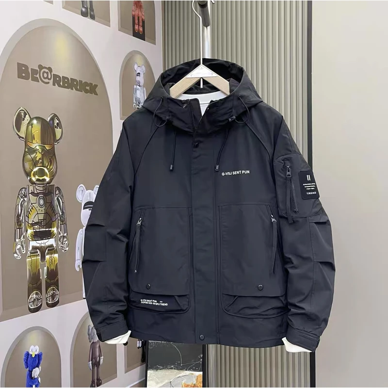 【御寒先锋】冬季户外三防加厚休闲时尚百搭连帽外套856