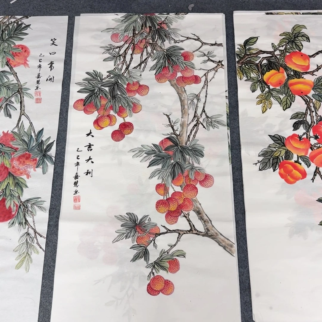 国画三尺尺寸50X100纯手绘作品