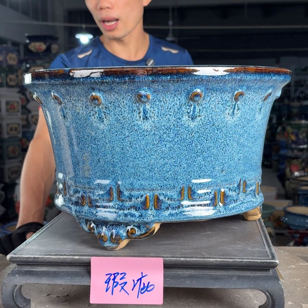 一风堂石湾花盆 内29*16高温裂瑕疵