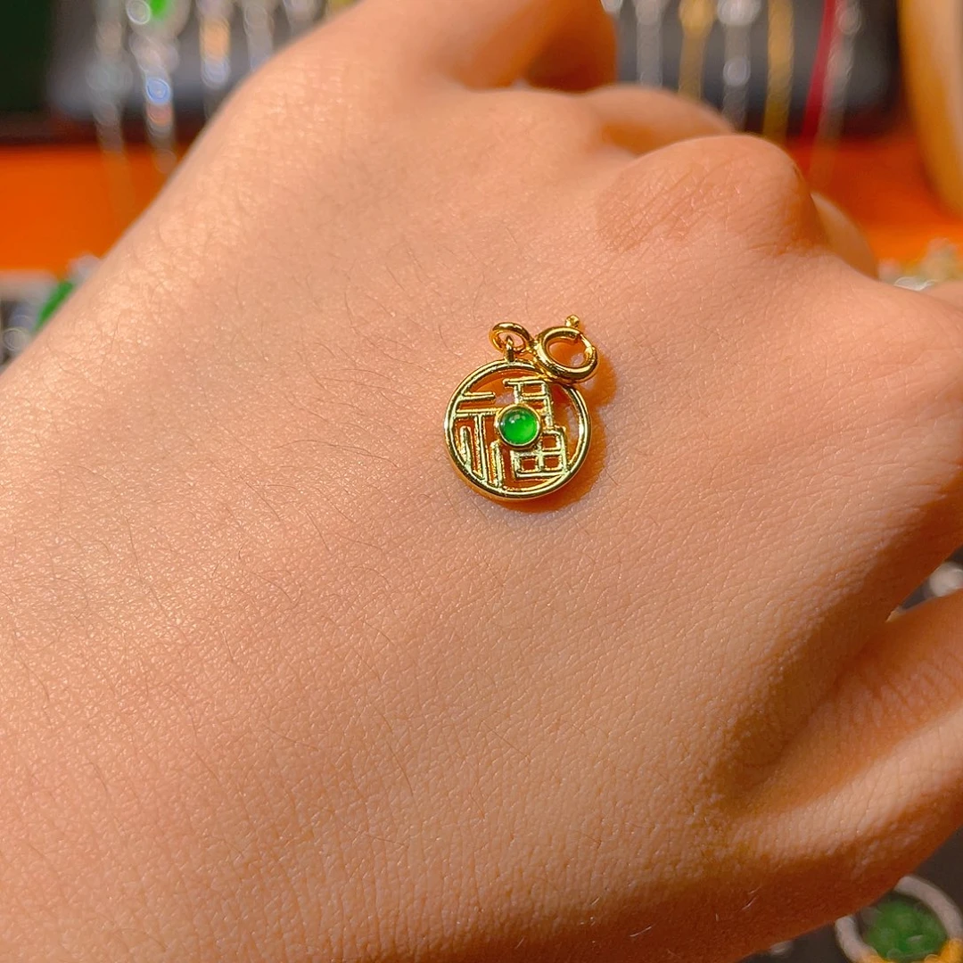 翡翠银S925镶嵌颈饰