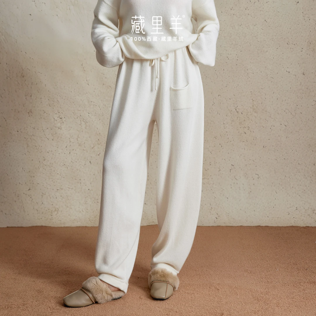 藏里羊【慵懒时光】创新神裤云朵吐司感裤灯笼羊绒裤M1873