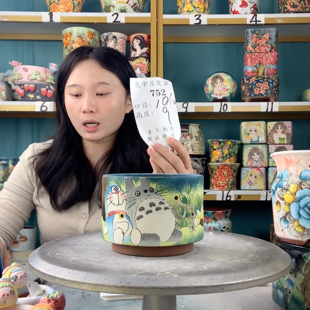景德镇手工花盆752