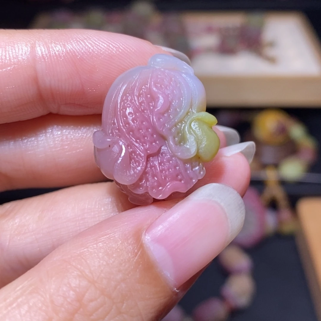 未镶嵌配饰玛瑙/玉髓《百财、多福》