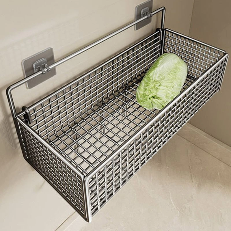 【卖爆了】厨房置物架葱姜蒜蔬菜收纳架浴室卫生间置物架壁挂菜篮