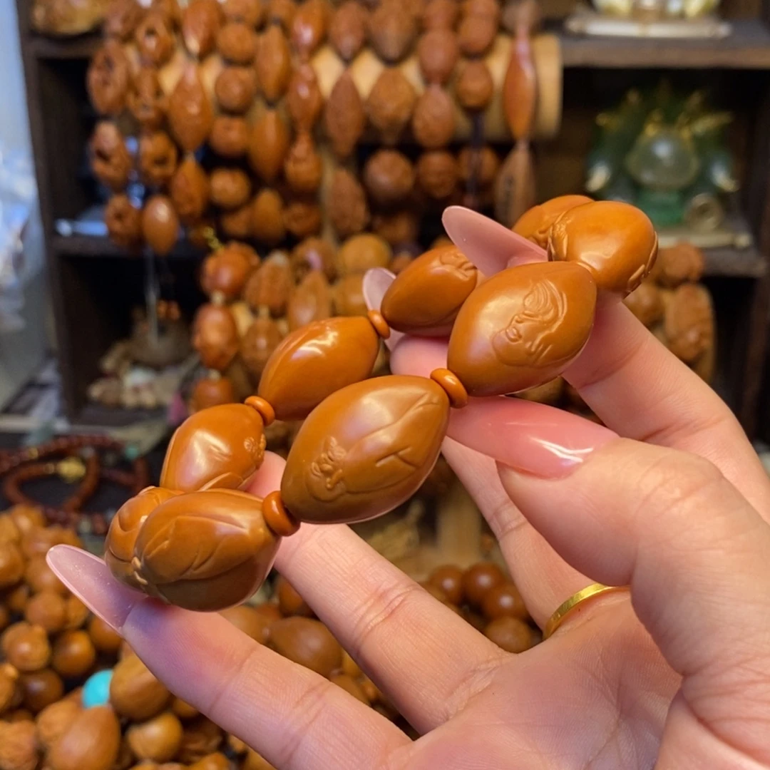 橄榄核手串/手链浮雕十八罗汉