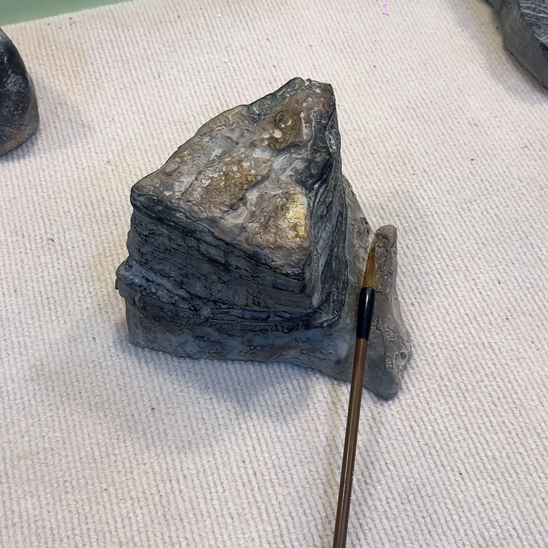 木***书灵璧石原石砚台摆件