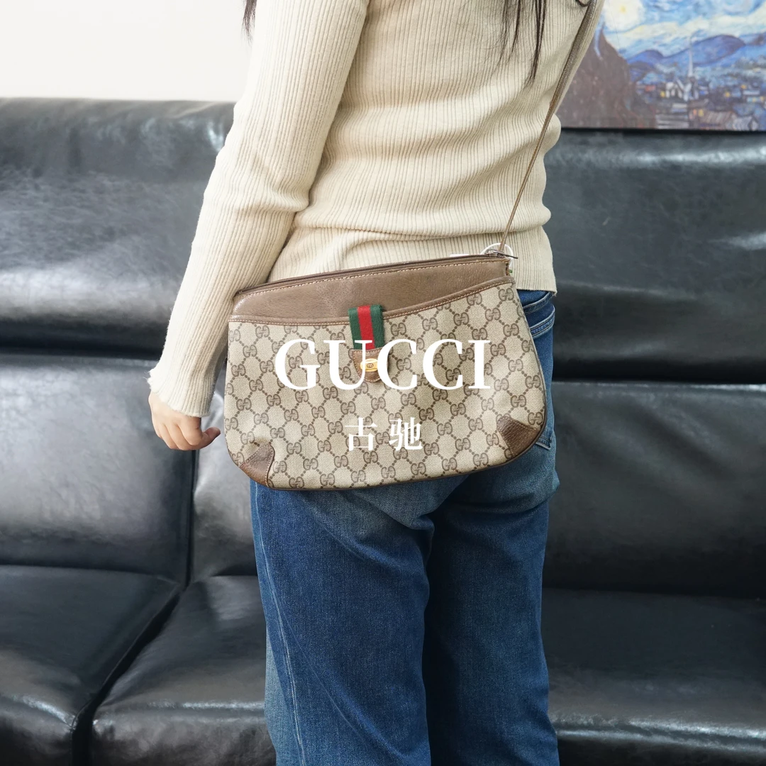 95新 GUCCI/古驰 老花斜挎包K/FYJJ10114175/4175