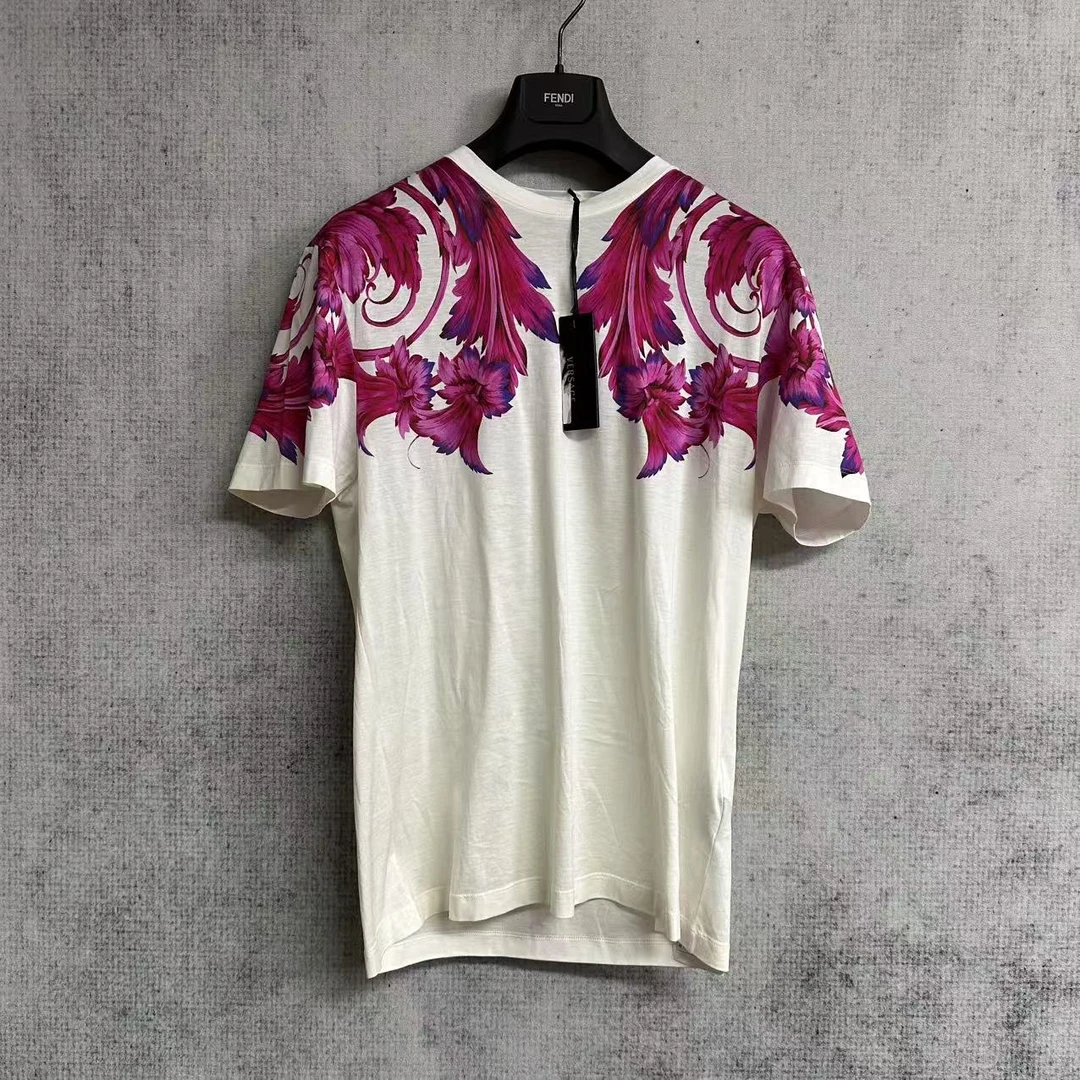 未使用 VERSACE/范思哲 花藤时尚短袖/L码41955