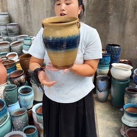 口20高27瑕疵一个盆子。