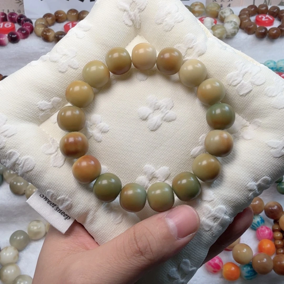 九***三白玉菩提吊坠卡14牛油果干磨苹果园