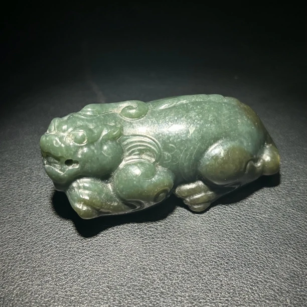创汇和田玉貔貅把件/文物商店/古90413