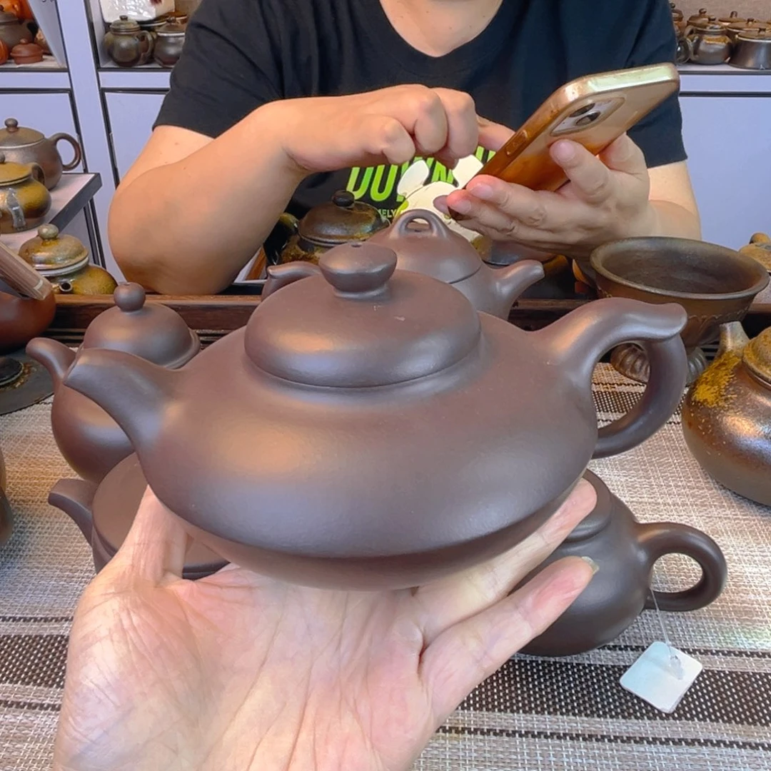 大***成茶壶紫砂紫泥300cc