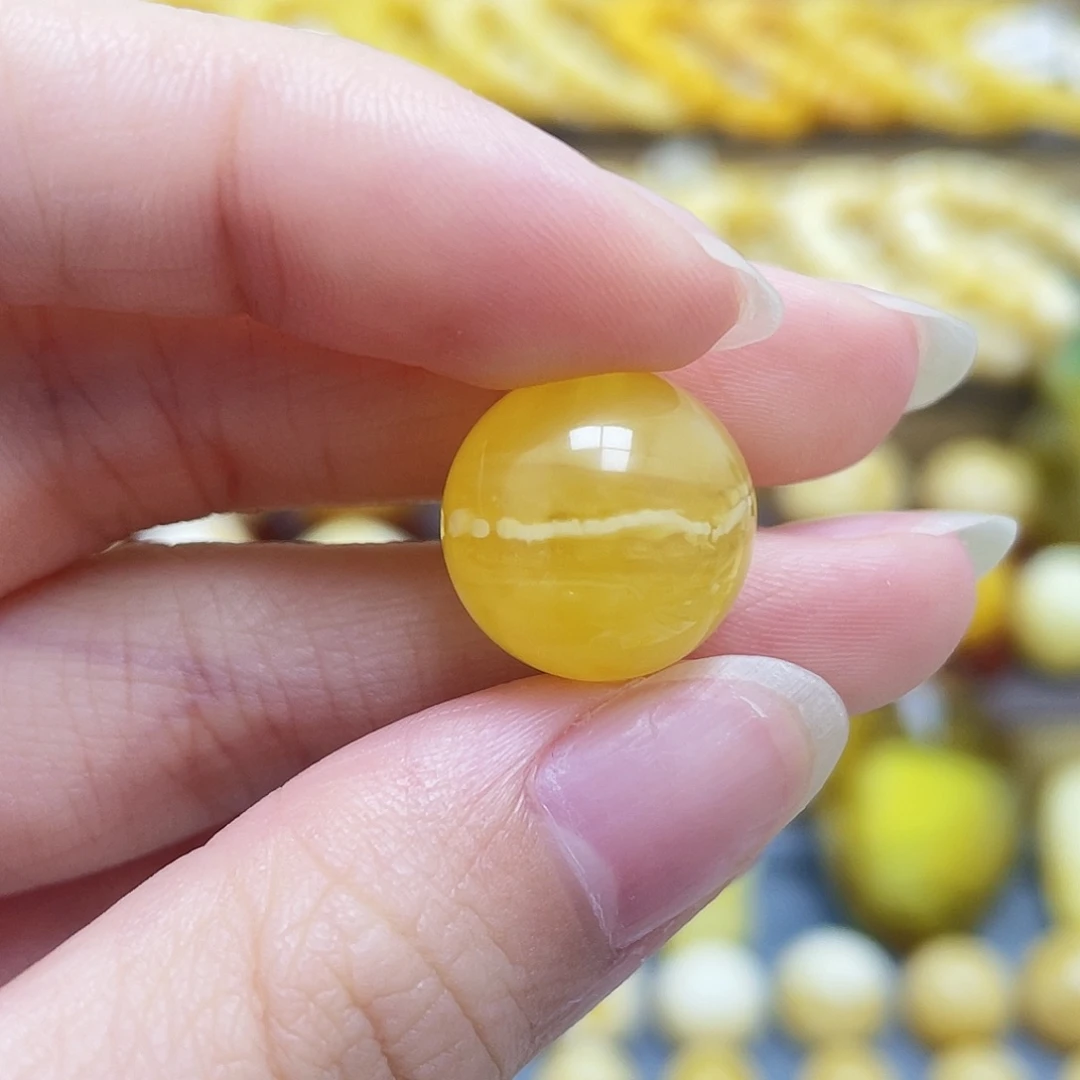 未镶嵌琥珀裸石15mm圆珠