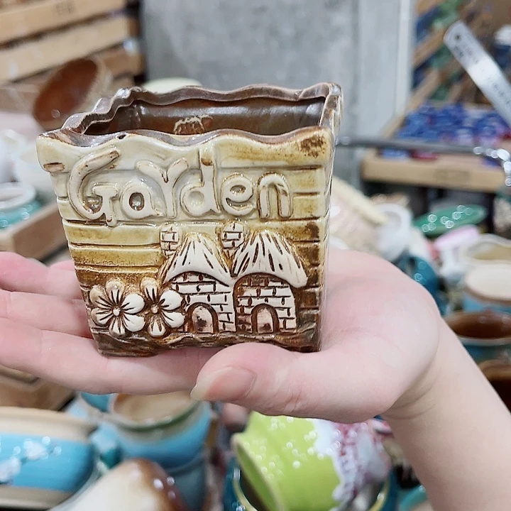 有孔，凑10元包邮陶瓷花盆发货！