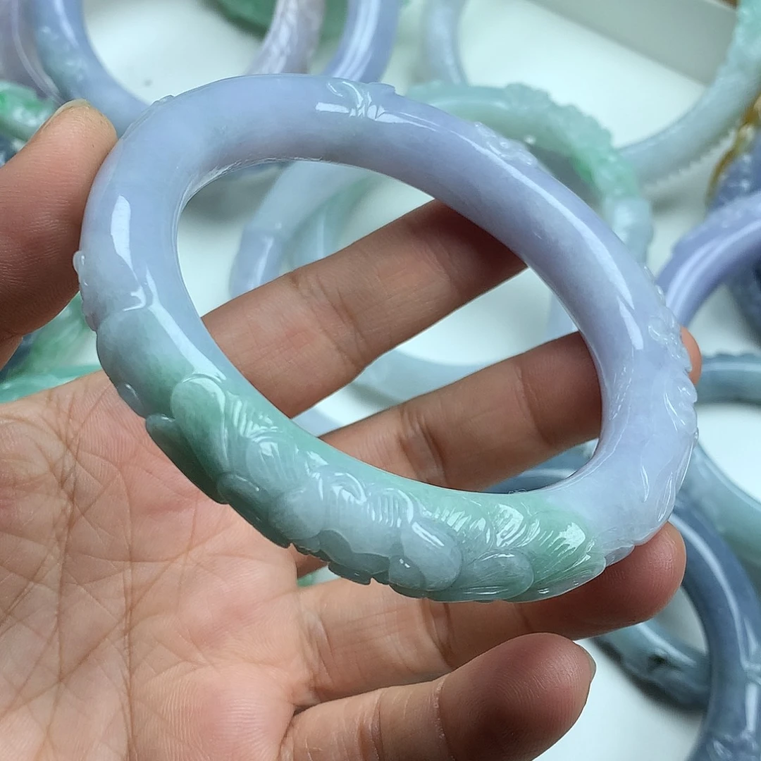 翡翠未镶嵌手镯天然翡翠60