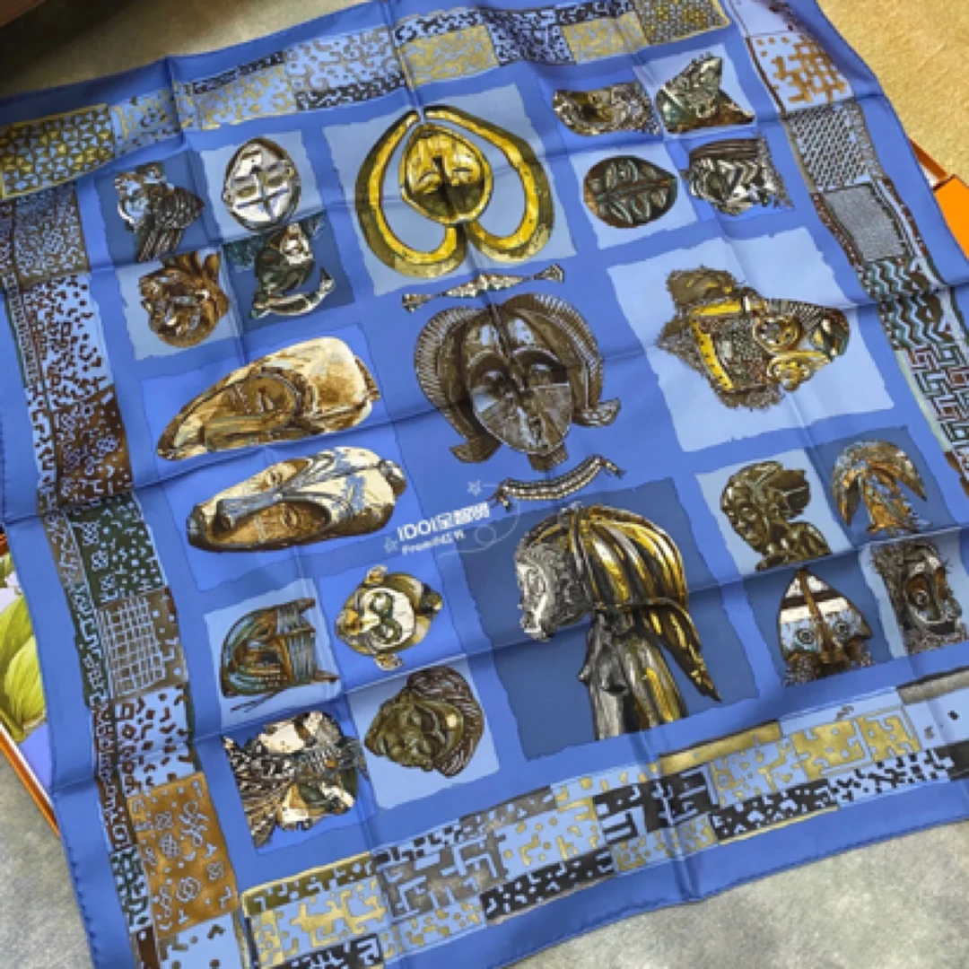 99新 Hermes/爱马仕 人类面具人物90*90