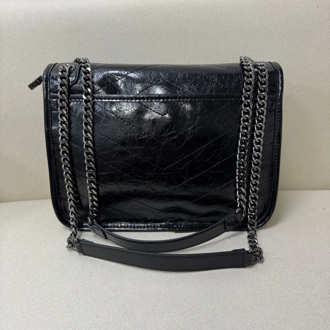 黑色大号高级感通勤单肩斜挎包【25cm】
