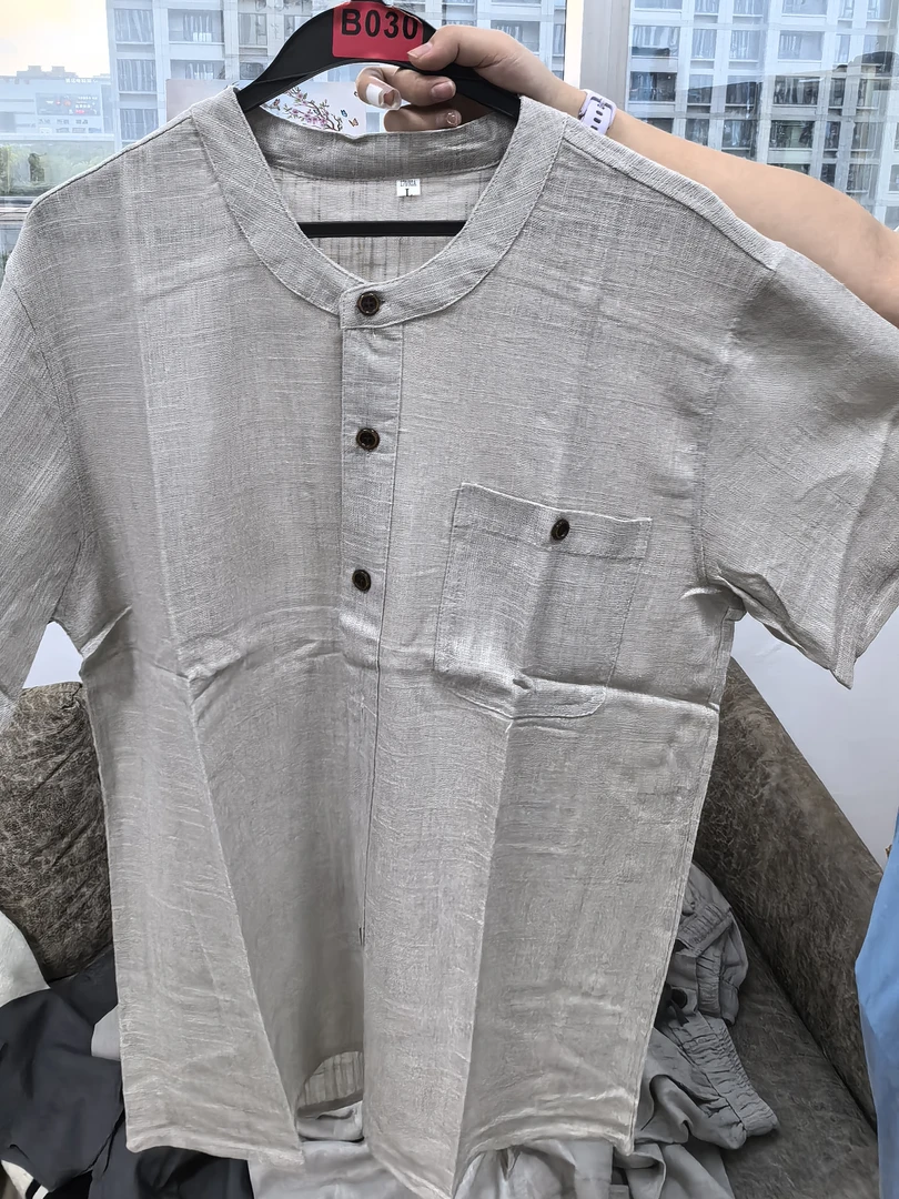 纯色百搭短袖可机洗轻奢薄款方领套装夏季气质衬衫