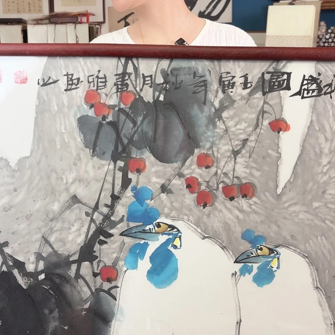 书法手写手绘字画带框