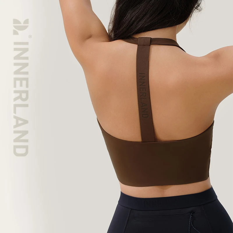 INNERLAND|U领T字美背运动背心训练夏季无钢圈吊带健身瑜伽内衣