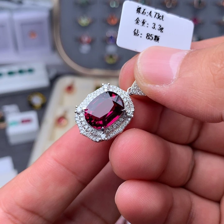 戒指碧玺18K金镶嵌碧玺