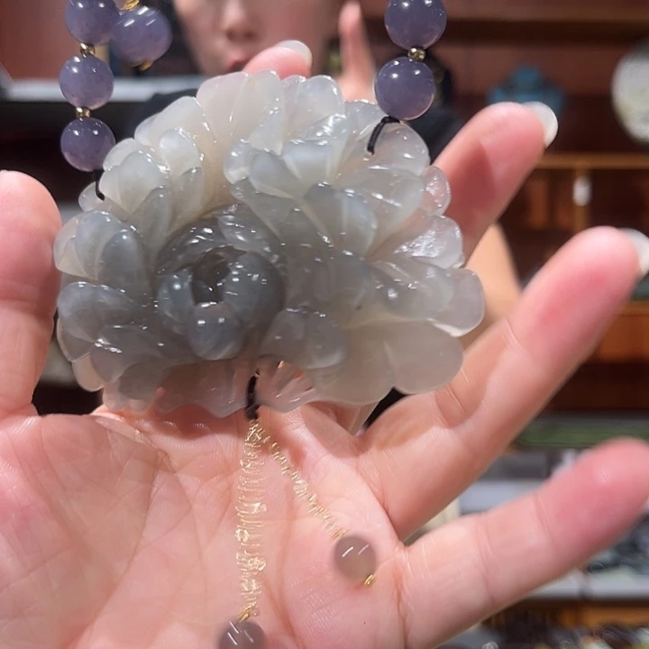 未镶嵌岫玉毛衣链