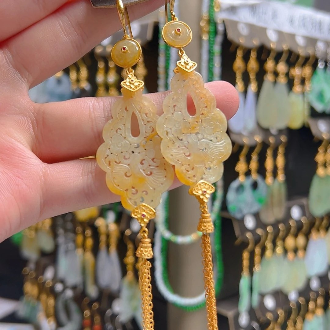 未镶嵌翡翠耳饰翡翠